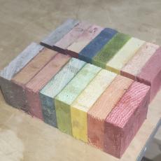 Coloured Basswood at an angle