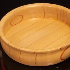 Red striped bowl